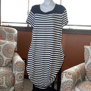 Black and white stripe dress